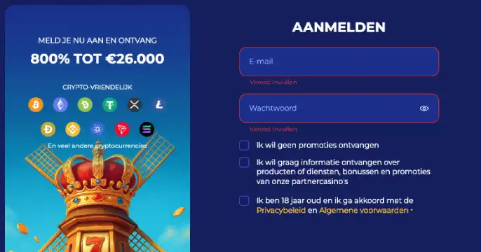 Casino Koning.bet registration banner